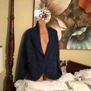 Women's Blue Sweater Jacket By Loft Size Small